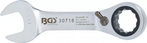 BGS technic Racsnis hajlított csillag-villáskulcs, rövid, 18 mm (BGS 30718)