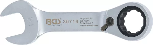 BGS technic Racsnis hajlított csillag-villáskulcs, rövid, 19 mm (BGS 30719)