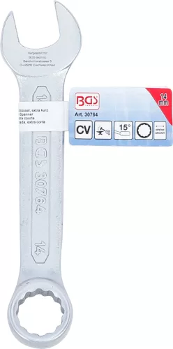 BGS technic Csillag-villáskulcs, extra rövid, 14 mm (BGS 30764)