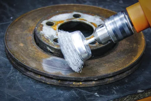 BGS technic Fazékkefe hullámos acélhuzallal, Ø75 mm, 6 mm-es befogószárral, max. 4500 ford./perc (BGS 3076)