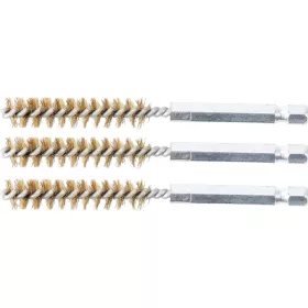   BGS technic Sárgarézkefe készlet | 10 mm | 1/4" | 3 darabos | a BGS 3078 kefekészlethez (BGS 3078-10-M)