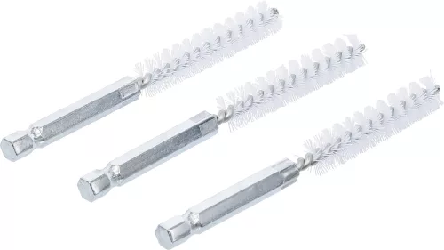 BGS technic Nylonkefe készlet | 10 mm | 1/4" | 3 darabos | a BGS 3078 kefekészlethez (BGS 3078-10-N)