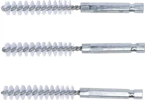 BGS technic Nylonkefe készlet | 10 mm | 1/4" | 3 darabos | a BGS 3078 kefekészlethez (BGS 3078-10-N)
