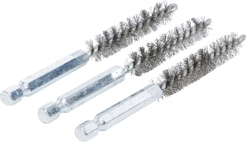BGS technic Acélkefe készlet | 10 mm | 1/4" | 3 darabos | a BGS 3078 kefekészlethez (BGS 3078-10-S)