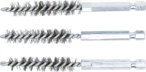 BGS technic Acélkefe készlet | 10 mm | 1/4" | 3 darabos | a BGS 3078 kefekészlethez (BGS 3078-10-S)