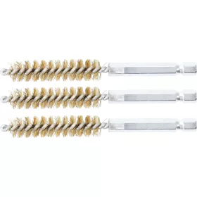   BGS technic Sárgarézkefe készlet | 11 mm | 1/4" | 3 darabos | a BGS 3078 kefekészlethez (BGS 3078-11-M)