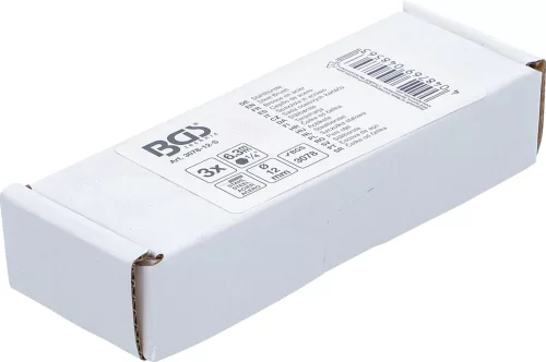 BGS technic Acélkefe készlet | 12 mm | 1/4" | 3 darabos | a BGS 3078 kefekészlethez (BGS 3078-12-S)