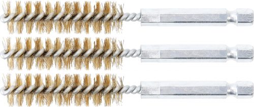 BGS technic Sárgarézkefe készlet | 13 mm | 1/4" | 3 darabos | a BGS 3078 kefekészlethez (BGS 3078-13-M)