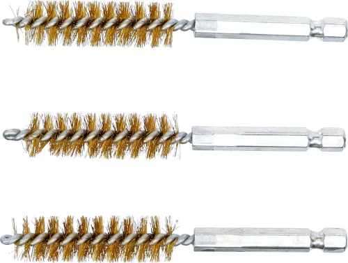 BGS technic Sárgarézkefe készlet | 13 mm | 1/4" | 3 darabos | a BGS 3078 kefekészlethez (BGS 3078-13-M)