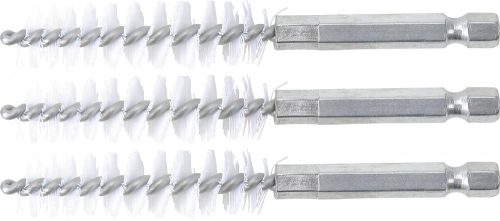 BGS technic Nylonkefe készlet | 13 mm | 1/4" | 3 darabos | a BGS 3078 kefekészlethez (BGS 3078-13-N)