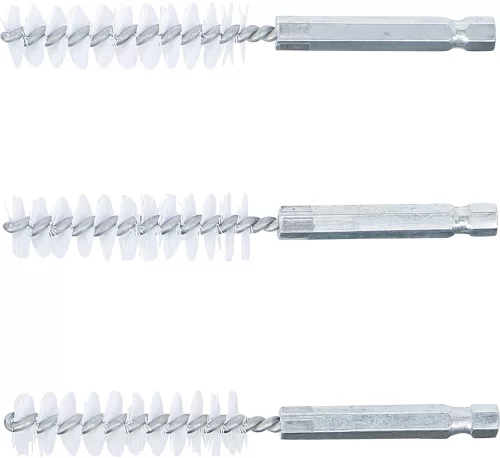 BGS technic Nylonkefe készlet | 13 mm | 1/4" | 3 darabos | a BGS 3078 kefekészlethez (BGS 3078-13-N)