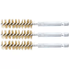   BGS technic Sárgarézkefe készlet | 14 mm | 1/4" | 3 darabos | a BGS 3078 kefekészlethez (BGS 3078-14-M)