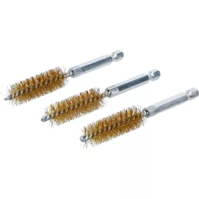   BGS technic Sárgarézkefe készlet | 14 mm | 1/4" | 3 darabos | a BGS 3078 kefekészlethez (BGS 3078-14-M)