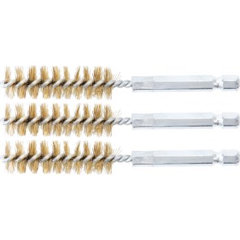  BGS technic Sárgarézkefe készlet | 14 mm | 1/4" | 3 darabos | a BGS 3078 kefekészlethez (BGS 3078-14-M)