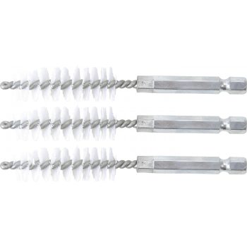   BGS technic Nylonkefe készlet | 14 mm | 1/4" | 3 darabos | a BGS 3078 kefekészlethez (BGS 3078-14-N)