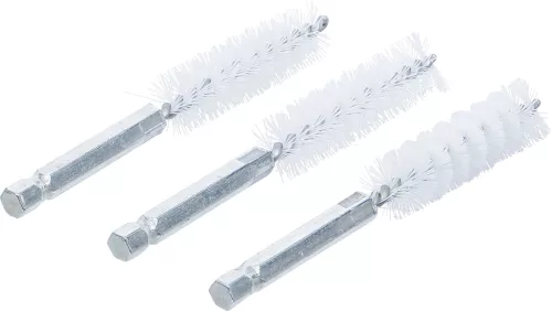 BGS technic Nylonkefe készlet | 14 mm | 1/4" | 3 darabos | a BGS 3078 kefekészlethez (BGS 3078-14-N)