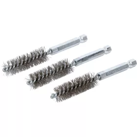   BGS technic Acélkefe készlet | 14 mm | 1/4" | 3 darabos | a BGS 3078 kefekészlethez (BGS 3078-14-S)