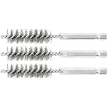   BGS technic Acélkefe készlet | 14 mm | 1/4" | 3 darabos | a BGS 3078 kefekészlethez (BGS 3078-14-S)