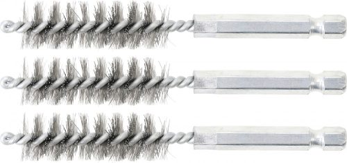 BGS technic Acélkefe készlet | 14 mm | 1/4" | 3 darabos | a BGS 3078 kefekészlethez (BGS 3078-14-S)