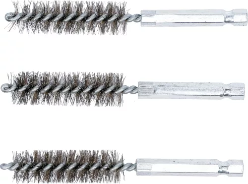 BGS technic Acélkefe készlet | 14 mm | 1/4" | 3 darabos | a BGS 3078 kefekészlethez (BGS 3078-14-S)