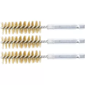   BGS technic Sárgarézkefe készlet | 15 mm | 1/4" | 3 darabos | a BGS 3078 kefekészlethez (BGS 3078-15-M)