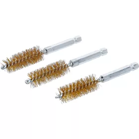   BGS technic Sárgarézkefe készlet | 15 mm | 1/4" | 3 darabos | a BGS 3078 kefekészlethez (BGS 3078-15-M)