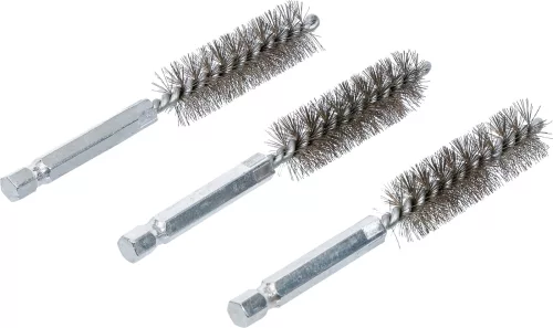 BGS technic Acélkefe készlet | 15 mm | 1/4" | 3 darabos | a BGS 3078 kefekészlethez (BGS 3078-15-S)