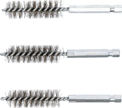 BGS technic Acélkefe készlet | 15 mm | 1/4" | 3 darabos | a BGS 3078 kefekészlethez (BGS 3078-15-S)