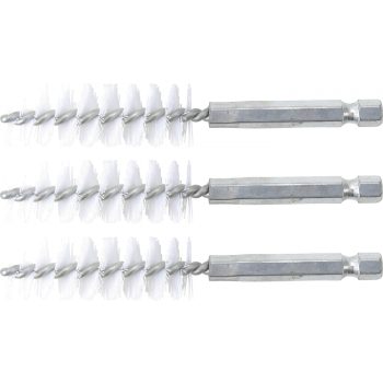   BGS technic Nylonkefe készlet | 16 mm | 1/4" | 3 darabos | a BGS 3078 kefekészlethez (BGS 3078-16-N)