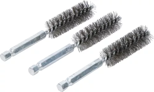 BGS technic Acélkefe készlet | 16 mm | 1/4" | 3 darabos | a BGS 3078 kefekészlethez (BGS 3078-16-S)