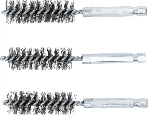 BGS technic Acélkefe készlet | 16 mm | 1/4" | 3 darabos | a BGS 3078 kefekészlethez (BGS 3078-16-S)