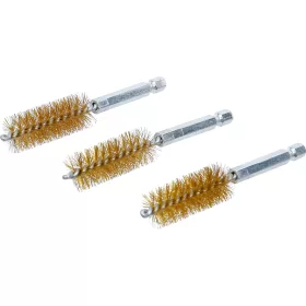   BGS technic Sárgarézkefe készlet | 17 mm | 1/4" | 3 darabos | a BGS 3078 kefekészlethez (BGS 3078-17-M)
