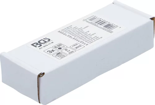 BGS technic Sárgarézkefe készlet | 17 mm | 1/4" | 3 darabos | a BGS 3078 kefekészlethez (BGS 3078-17-M)