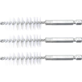   BGS technic Nylonkefe készlet | 17 mm | 1/4" | 3 darabos | a BGS 3078 kefekészlethez (BGS 3078-17-N)