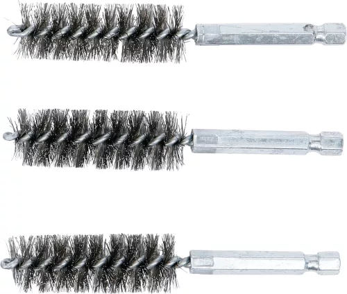 BGS technic Acélkefe készlet | 17 mm | 1/4" | 3 darabos | a BGS 3078 kefekészlethez (BGS 3078-17-S)