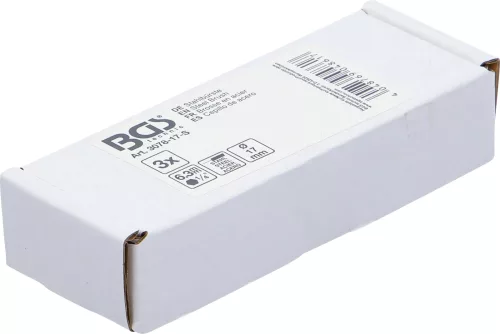 BGS technic Acélkefe készlet | 17 mm | 1/4" | 3 darabos | a BGS 3078 kefekészlethez (BGS 3078-17-S)