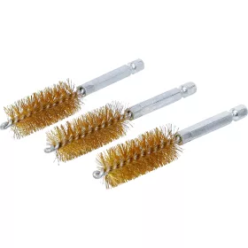   BGS technic Sárgarézkefe készlet | 18 mm | 1/4" | 3 darabos | a BGS 3078 kefekészlethez (BGS 3078-18-M)