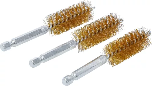 BGS technic Sárgarézkefe készlet | 18 mm | 1/4" | 3 darabos | a BGS 3078 kefekészlethez (BGS 3078-18-M)