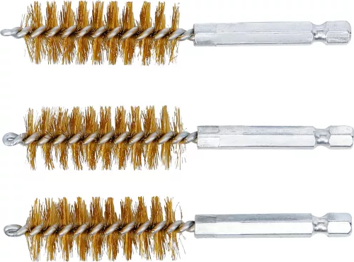 BGS technic Sárgarézkefe készlet | 18 mm | 1/4" | 3 darabos | a BGS 3078 kefekészlethez (BGS 3078-18-M)