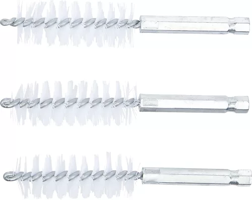 BGS technic Nylonkefe készlet | 18 mm | 1/4" | 3 darabos | a BGS 3078 kefekészlethez (BGS 3078-18-N)