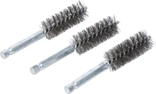 BGS technic Acélkefe készlet | 18 mm | 1/4" | 3 darabos | a BGS 3078 kefekészlethez (BGS 3078-18-S)