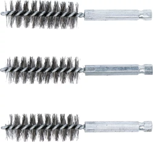 BGS technic Acélkefe készlet | 18 mm | 1/4" | 3 darabos | a BGS 3078 kefekészlethez (BGS 3078-18-S)