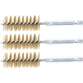   BGS technic Sárgarézkefe készlet | 19 mm | 1/4" | 3 darabos | a BGS 3078 kefekészlethez (BGS 3078-19-M)