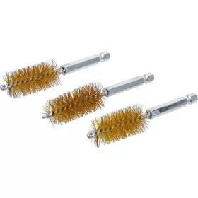   BGS technic Sárgarézkefe készlet | 19 mm | 1/4" | 3 darabos | a BGS 3078 kefekészlethez (BGS 3078-19-M)