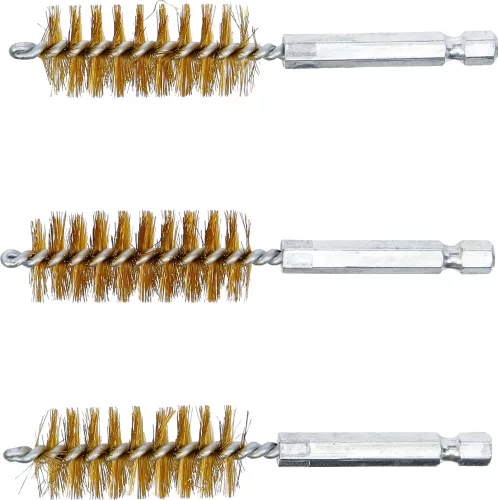 BGS technic Sárgarézkefe készlet | 19 mm | 1/4" | 3 darabos | a BGS 3078 kefekészlethez (BGS 3078-19-M)