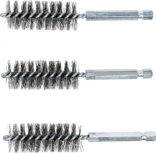BGS technic Acélkefe készlet | 19 mm | 1/4" | 3 darabos | a BGS 3078 kefekészlethez (BGS 3078-19-S)
