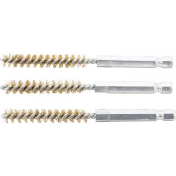   BGS technic Sárgarézkefe készlet | 8 mm | 1/4" | 3 darabos | a BGS 3078 kefekészlethez (BGS 3078-8-M)