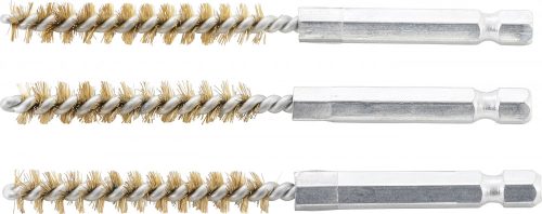 BGS technic Sárgarézkefe készlet | 8 mm | 1/4" | 3 darabos | a BGS 3078 kefekészlethez (BGS 3078-8-M)