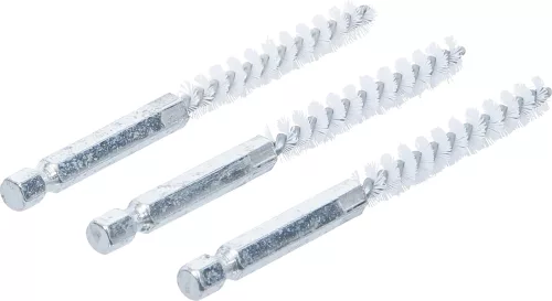 BGS technic Nylonkefe készlet | 8 mm | 1/4" | 3 darabos | a BGS 3078 kefekészlethez (BGS 3078-8-N)