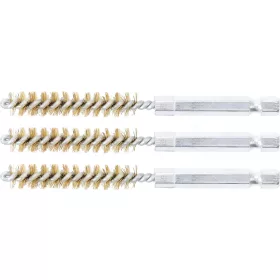   BGS technic Sárgarézkefe készlet | 9 mm | 1/4" | 3 darabos | a BGS 3078 kefekészlethez (BGS 3078-9-M)